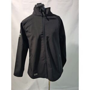 DRI DUCK Women’s L Black Softshell Jacket 90/10 Stretch Full Zip Workwear